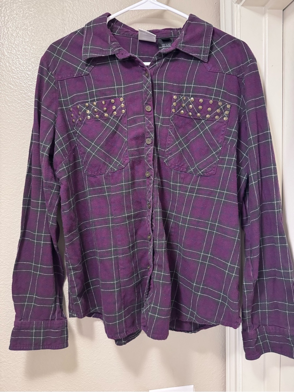 Harley-Davidson Purple Plaid Button-Up Shirt